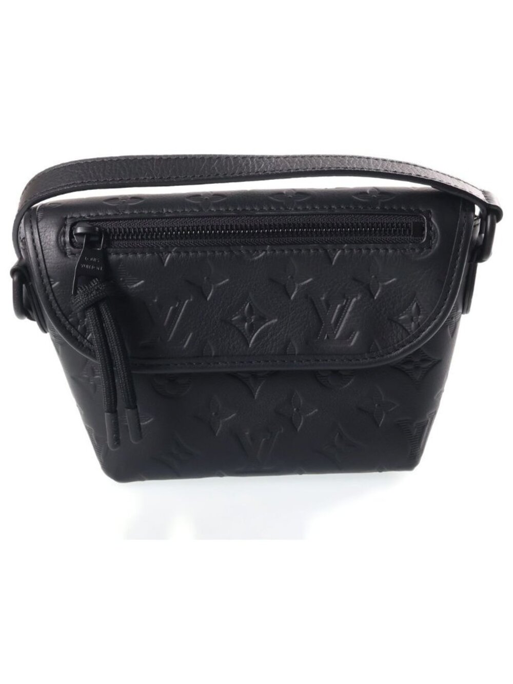 Louis Vuitton Monogram Shadow Pulse Wearable Wallet Shoulder Bag Black Leather